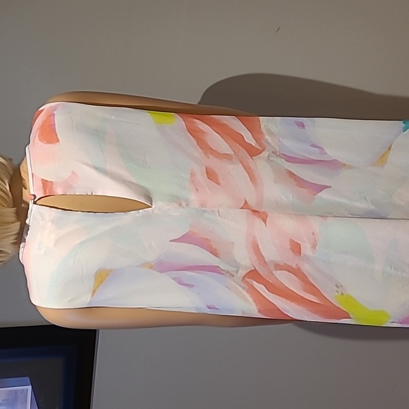 Calvin Klein white color splash dress size 16 - Picture 8 of 9